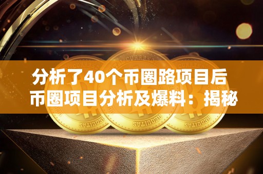 分析了40个币圈路项目后  币圈项目分析及爆料：揭秘40个币圈路项目真相